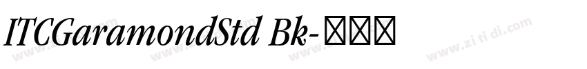 ITCGaramondStd Bk字体转换